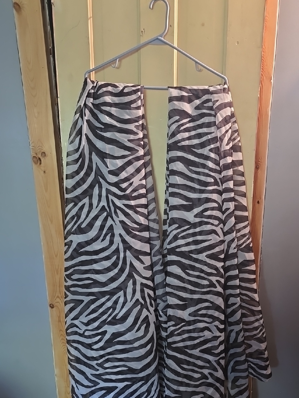 Zebra Print - Black & White Sheer Curtains